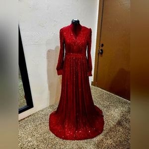 Elegant floor length ball gown